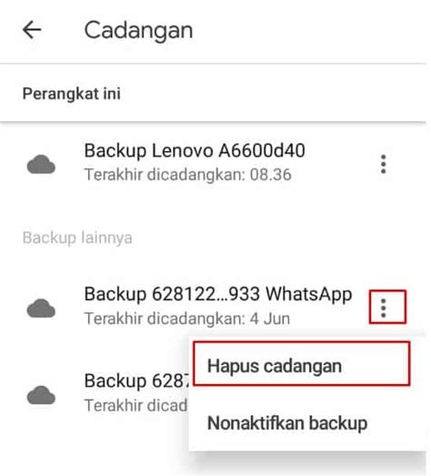 Cara Melihat Menghapus Cadangan Whatsapp Di Google Drive