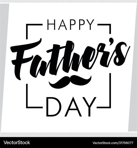 Happy Fathers Day Greeting Card Royalty Free Vector Image