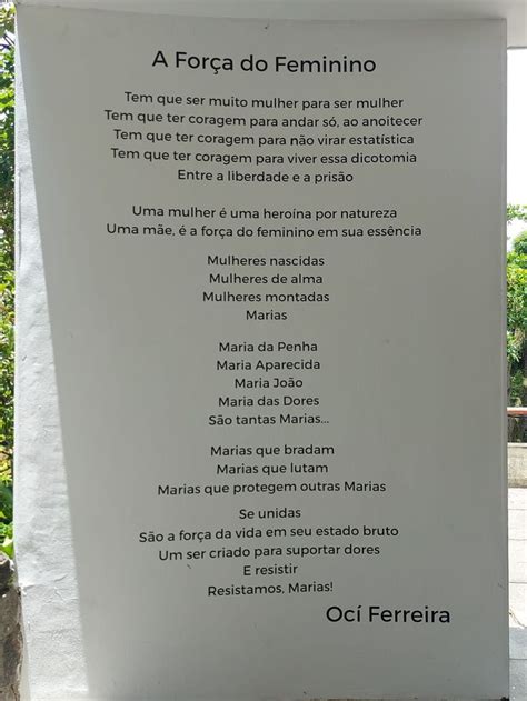 Poema A Força do Feminino de Ocí Ferreira Person Personalized items