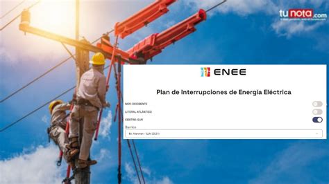 ENEE cortes de energía interrupciones programadas para este lunes 19