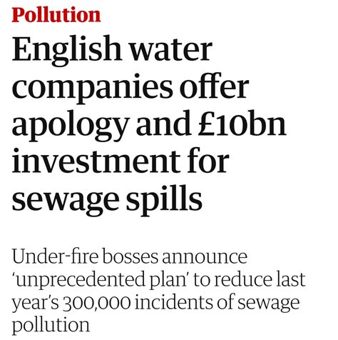 Jo Maugham On Twitter In May Water Companies Apologised Now In June They Plan To Raise