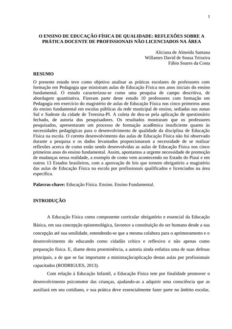 PDF REFLEXÕES SOBRE A PRÁTICA DOCENTE DE PROFESSORES FORMAÇÃO EM