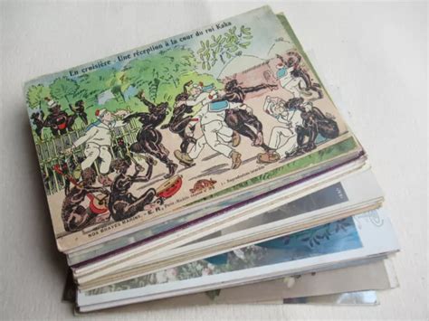 LOT DE 40 Cartes Postales Anciennes Fantaisies EUR 3 50 PicClick FR