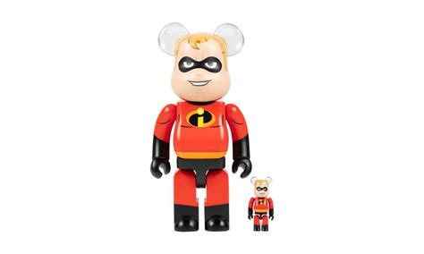 MEDICOM TOY Bearbrick Disney Pixar Mr Incredible 100 400 Set