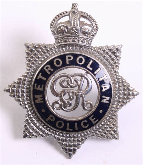 Metropolitan Police George V Senior Officers Cap Badge Kings Crown