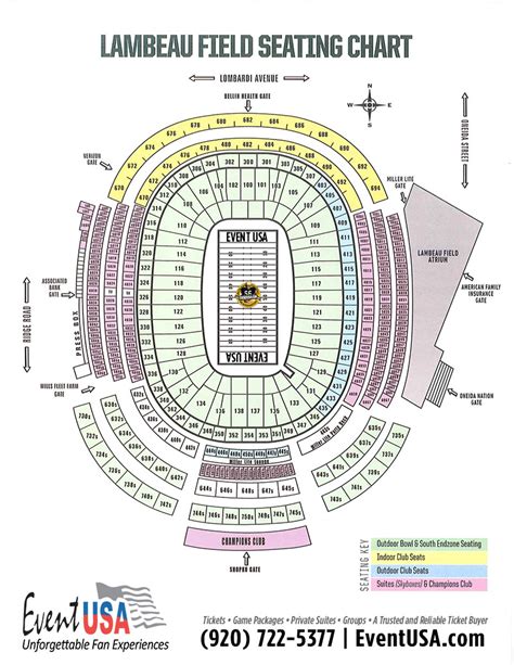 Lambeau Field Seating Chart Outdoor Club | Two Birds Home