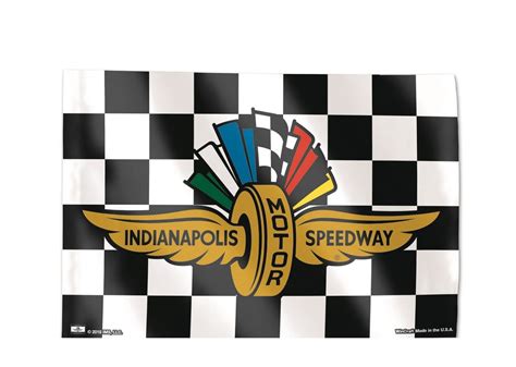 Wing Wheel Flag Indianapolis Motor Speedway Checkered 3 X5 Flag