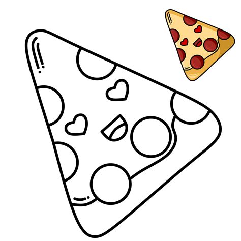 Imagens De Pizza De Desenhos Animados Para Livro De Colorir 17554608