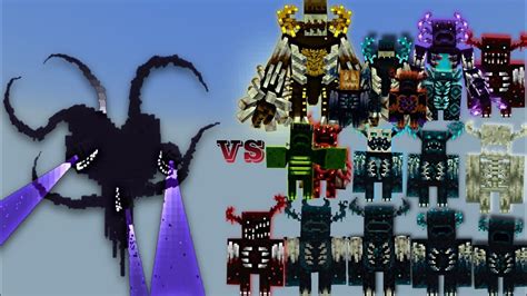 Witherstorm Vs Warden Plus Halloween Update All Wardens Minecraft