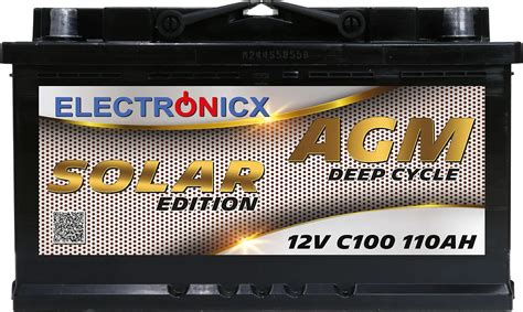 Gel Batterie V Ah Electronicx Caravan Extreme Edition Solarbatterie