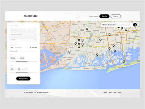 Web app design, Web layout design, Map design