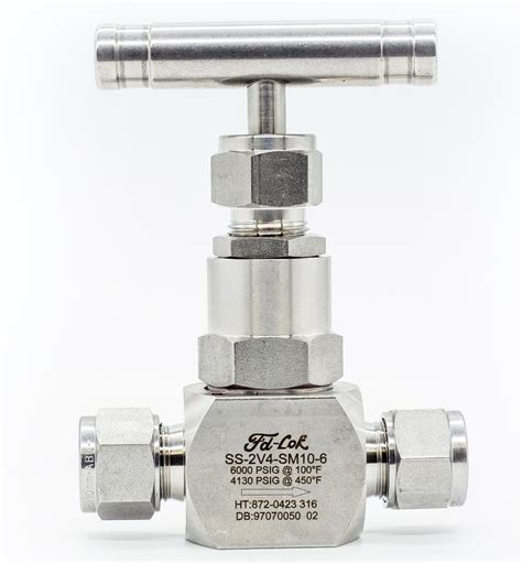 Compression Ended Needle Valve 6 000psi 316 Stainless Steel NERO