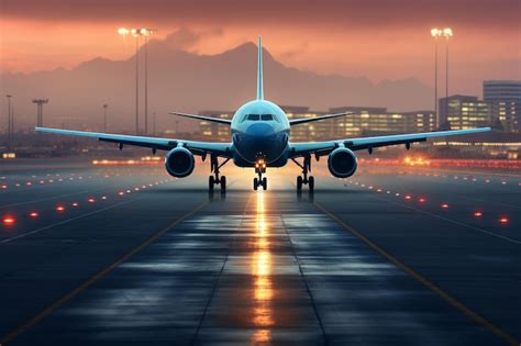 Avión despegando del aeropuerto | Foto Premium