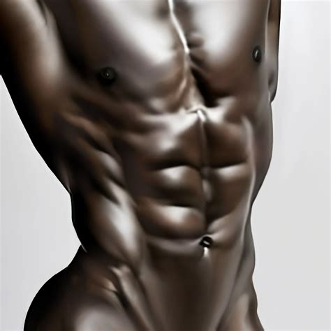 Digital Ai Gay Art Generated Erotic Muscle Male Torso Male Nude Poster Wall Art Ratio