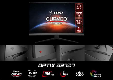 Msi Optix G C Ms Hz Freesync Premium Va Full Hd Curved Gaming