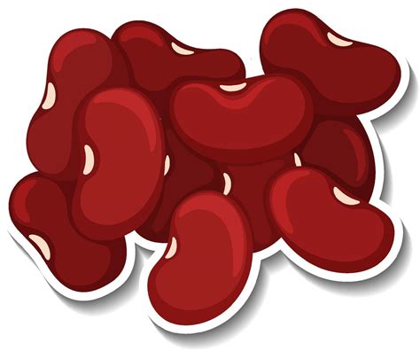 Kidney Beans Sticker On White Background 3223095 Vector Art At Vecteezy