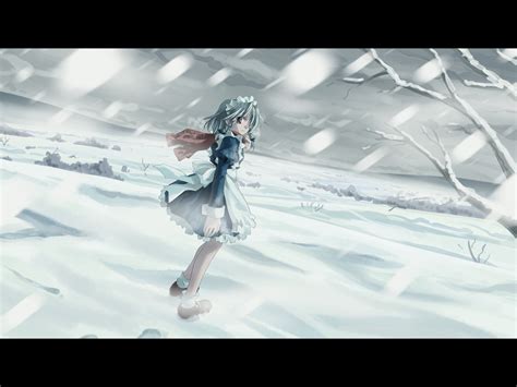Izayoi Sakuya Maid Scarf Snow Touhou Winter Yuuki Tatsuya Konachan