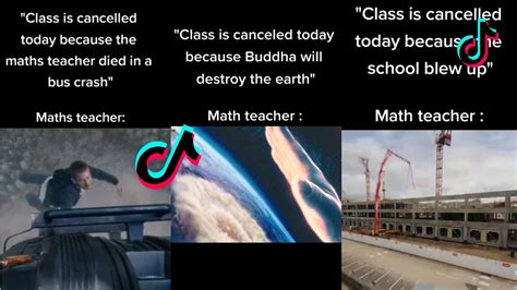 THE CLASS IS CANCELLED TODAY MATHS TEACHER MEME TIKTOK