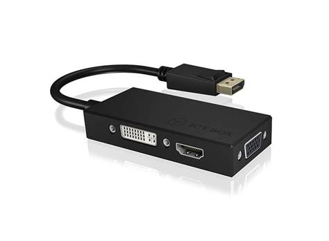 Icy Box Displayport Adapter X Displayport Stecker X Dvi Vga