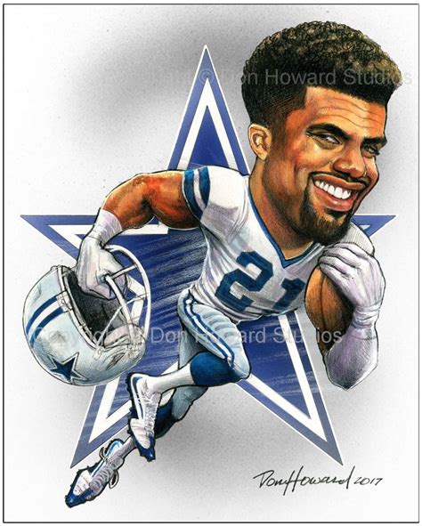 Don Howards Depiction Of Ezekiel Elliott Celebrity Caricature Fantasy