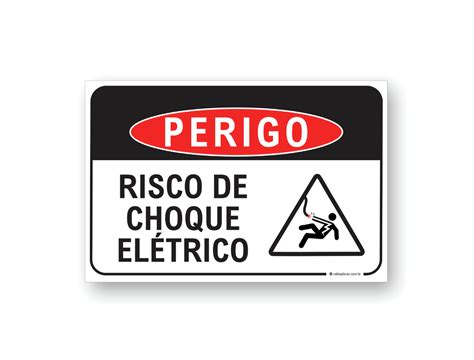 Placa Perigo Risco De Choque El Trico