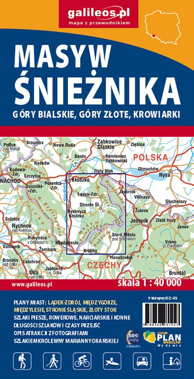 Masyw Śnieżnika Góry Bialskie Góry Złote Krowiarki 2022 mapa papierowa