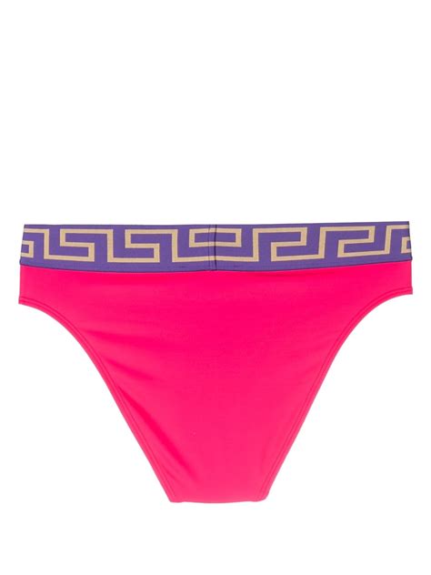 Versace Logo Print Waistband Bikini Bottom Farfetch