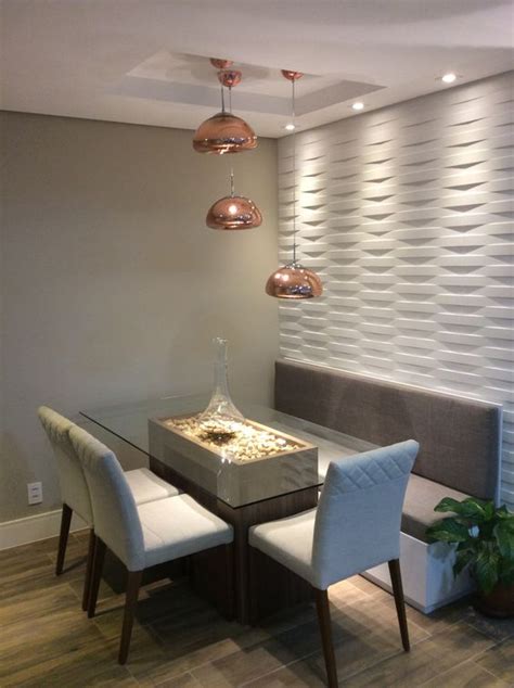 A Dining Room Table With Chairs And A Bench In Front Of The Glass Top Table