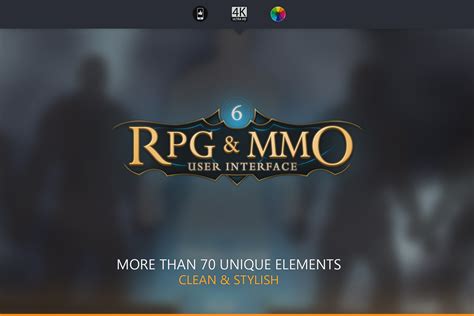 RPG MMO UI 6 2D GUI Unity Asset Store