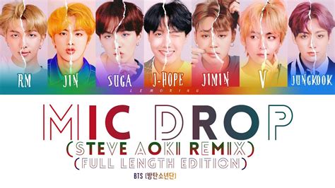 Bts 방탄소년단 Mic Drop Steve Aoki Remix Full Length Edition Color