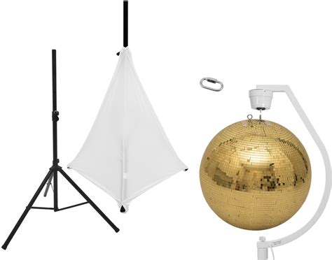 Eurolite Set Bola De Espejos 50cm Dorado Con Soporte Y Funda Para