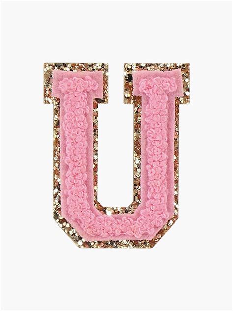 Preppy Pink Varsity Letter U Sticker For Sale By Ktp100 Redbubble