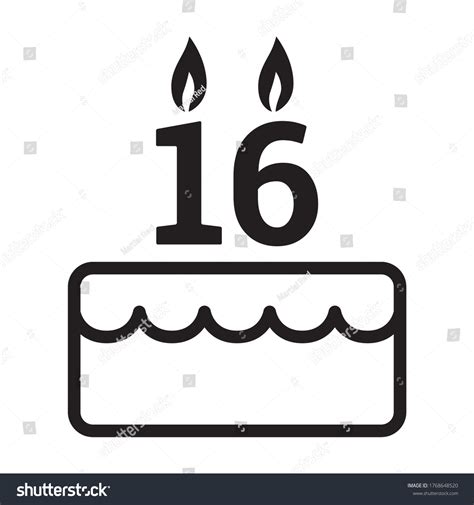 16th Birthday Cake: Over 117 Royalty-Free Licensable Stock Vectors ...