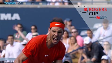 Rogers Cup 2018 Final Highlights Nadal Holds Off Tsitsipas For Fourth Rogers Cup Title Youtube