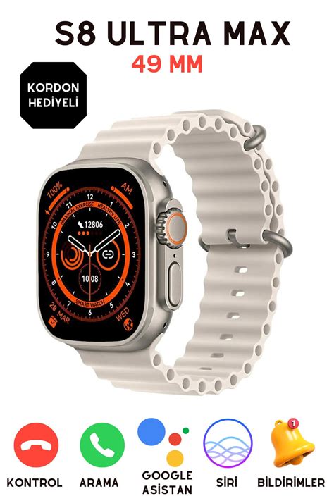 NS Store Smart Watch Ultra Plus S8 Ultra Max 49Mm 2.08 Inc 2023 Akıllı ...