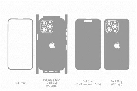 Most Precise Iphone 14 Pro Max Skin Cutfile Vector Template Full Wrap