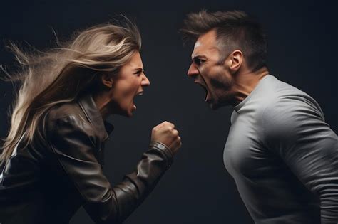 Premium Photo Intense Argument Between Man And Woman In Domestic