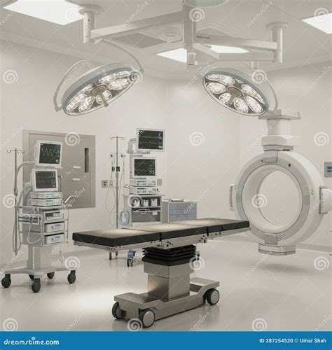 Advanced Medical Equipment In A Modern Sterile Operating Room