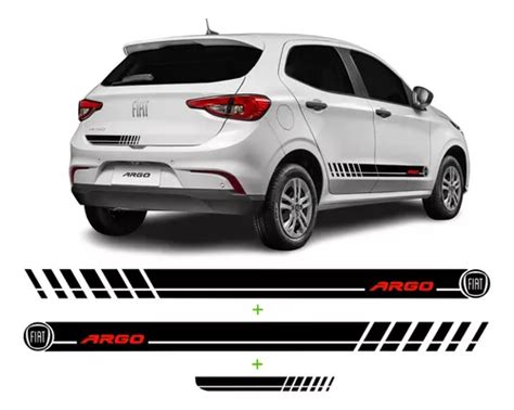 Jogo De Adesivo Faixa Lateral Fiat Argo 2018 2019 2021 2022