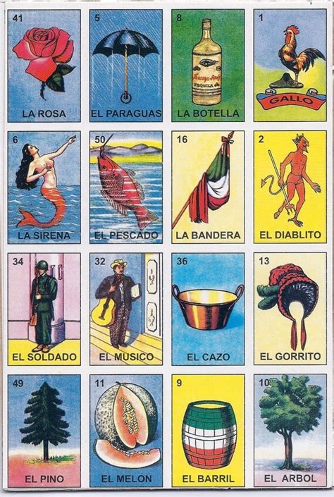 Mexican Bingo Cards Loteria Printable