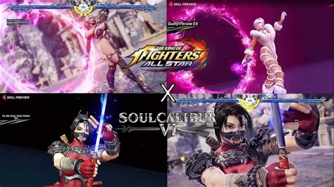 Kof All Stars X Soul Calibur Same Use Compares Moves Kof All