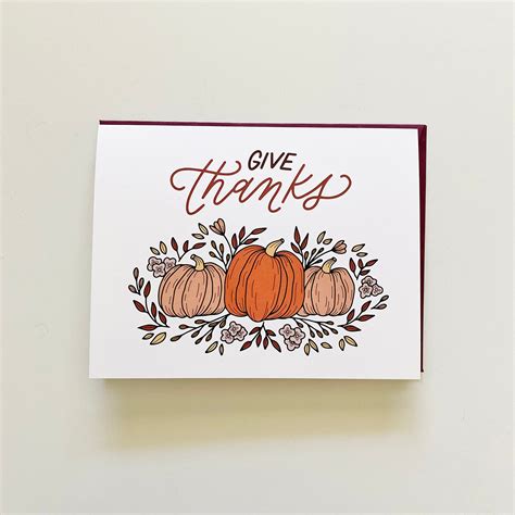 Give Thanks Greeting Card – B Goods Lettering