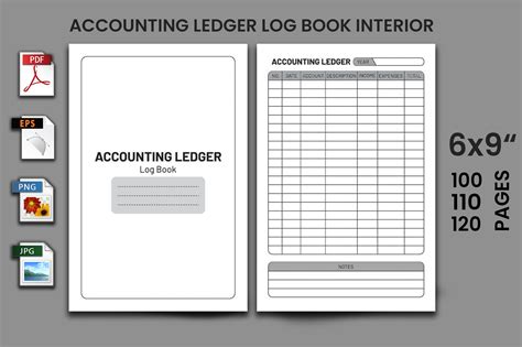 Accounting Ledger Log Book KDP Interio Graphic By MB Graphics