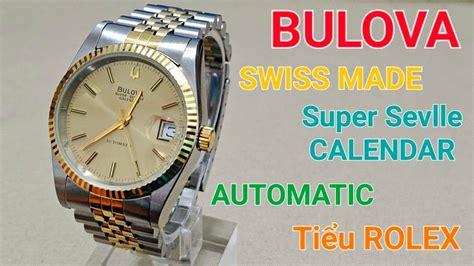 Bulova Super Seville Calendar Swiss Made Nh Cao Ti U Rolex C