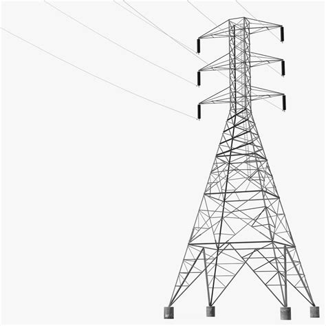 Electric Power Transmission Tower D Model Ds Blend C D Fbx