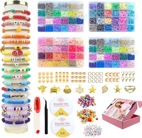 BraceArt 14 000 PCs Clay Beads Bracelet Making Kit 6MM 96 Colors 4