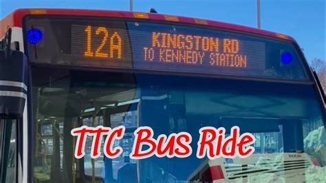 Toronto TTC 12A Kingston Rd Full Ride Victoria Park To Kennedy Nova LFS