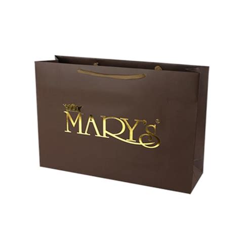 Coffce Color Gold Foil Hot Stamping Embossed Logo Pritning Bag Images