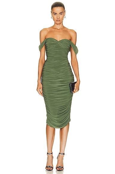 Norma Kamali Walter Midi Dress With Winglet In Celadon FWRD