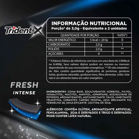 Chiclete Trident Xfresh Intense 5 Unidades Farmadelivery